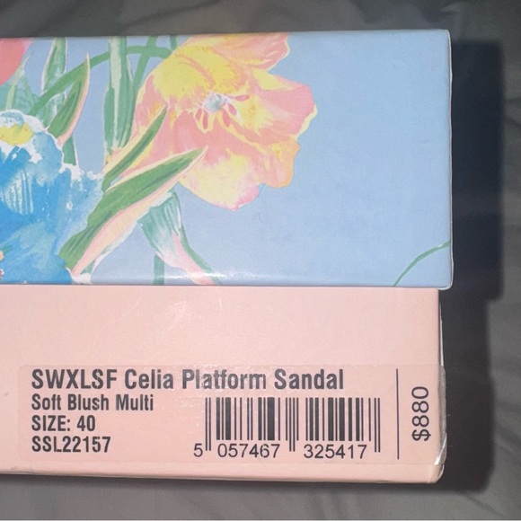 $880 NIB LoveShackFancy x Sophia Webster | Celia Platform Sandal Size 40 BOHO - Picture 11 of 15